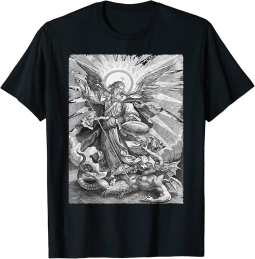 St Saint Michael the Archangel Catholic Angel Warrior T-Shirt